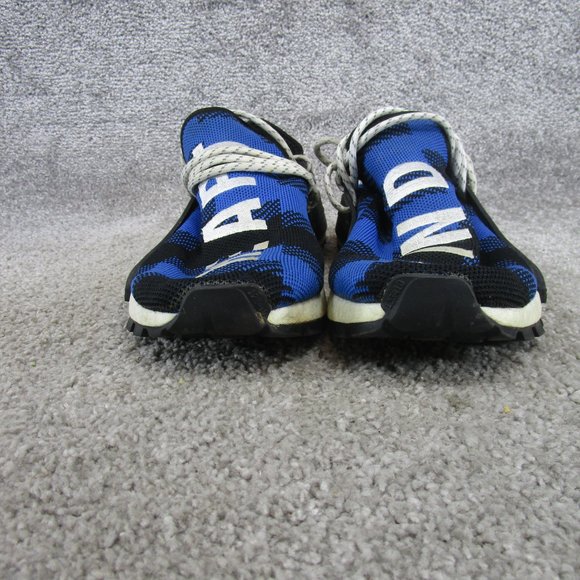 Adidas Nmd Human Race Trail X Pharrell Mens Size 8 Bbc Blue Plaid Ef7387 - Picture 2 of 7